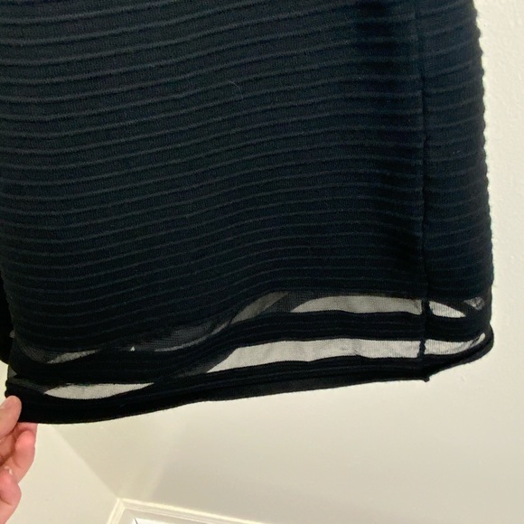 Eliza J Fit & Flare Ribbed Black 3/4 Sleeve Dress - Picture 7 of 9